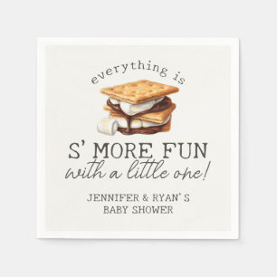 S'mores Herfst Kampvuur Buiten Baby Shower Servet