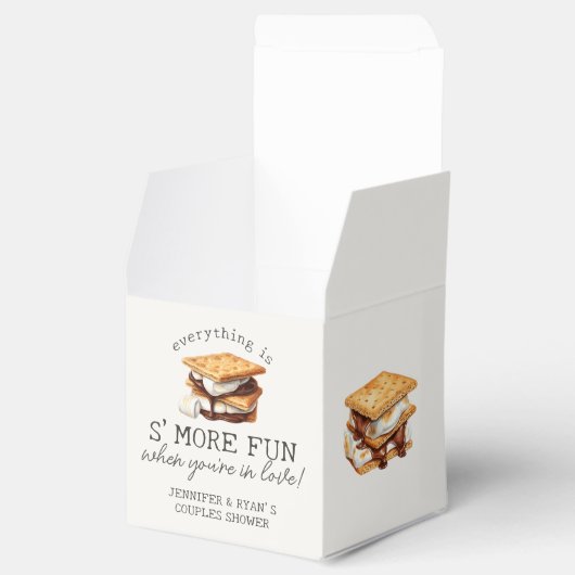 S'mores Herfst Kampvuur Buiten Bruiloft Feest Bedankdoosjes (Geopend)