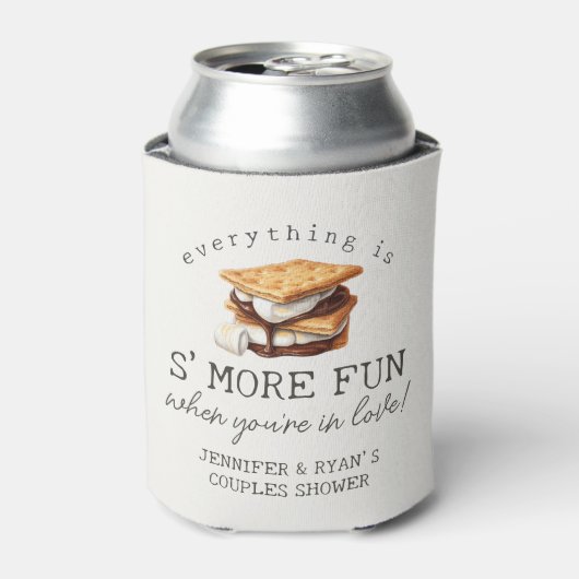 S'mores Herfst Kampvuur Buiten Bruiloft Feest Favo Blikjeskoeler (Blikje Voorkant)