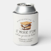 S'mores Herfst Kampvuur Buiten Bruiloft Feest Favo Blikjeskoeler (Blikje Achterkant)