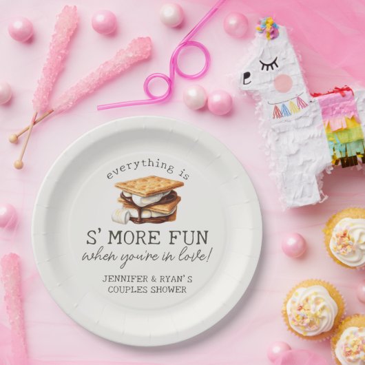 S'mores Herfst Kampvuur Buiten Bruiloft Feest Papieren Bordje (Feest)
