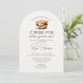 S'mores Herfst Kampvuur Buiten Eerste Verjaardag Kaart (Staand voorkant)
