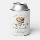 S'mores Herfst Kampvuur Buiten Verjaardagsfavor Blikjeskoeler (Blikje Achterkant)