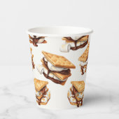 S'mores Herfst Kampvuur Buitenfeest Papieren Bekers (Achterkant)
