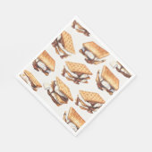 S'mores Herfst Kampvuur Buitenfeest Servet (Hoek)