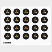 S'mores humor marshmallow kampvuur ronde sticker (Vel)
