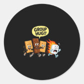 S'mores humor marshmallow kampvuur ronde sticker (Voorkant)