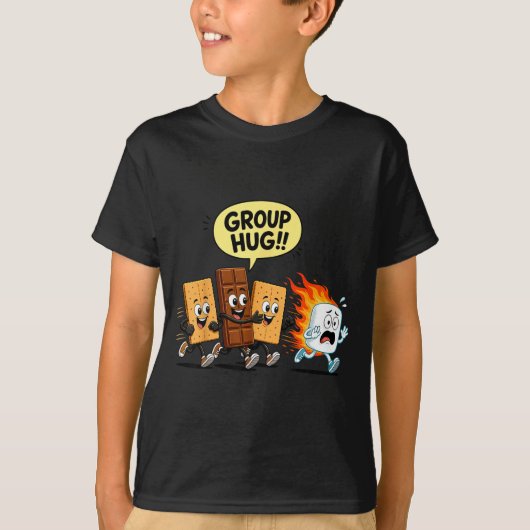 S'mores humor marshmallow kampvuur t-shirt (Voorkant)