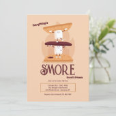 Smores Invitation Kaart (Staand voorkant)