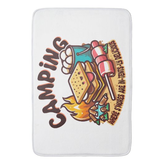 s'mores kamp badmat (Voorkant Verticaal)