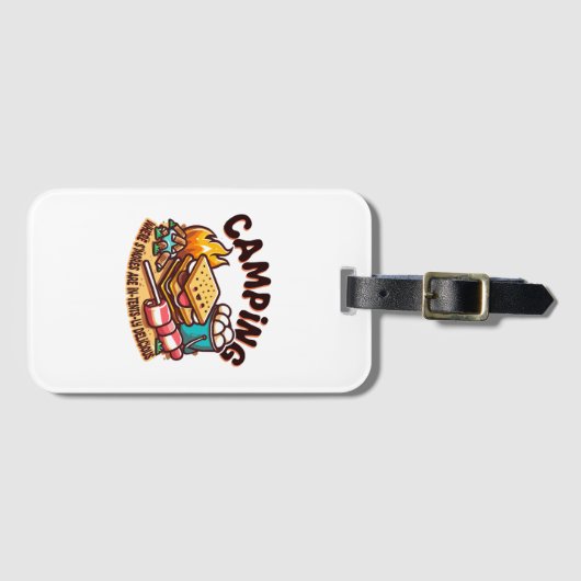 s'mores kamp bagagelabel (Voorkant (horizontaal))