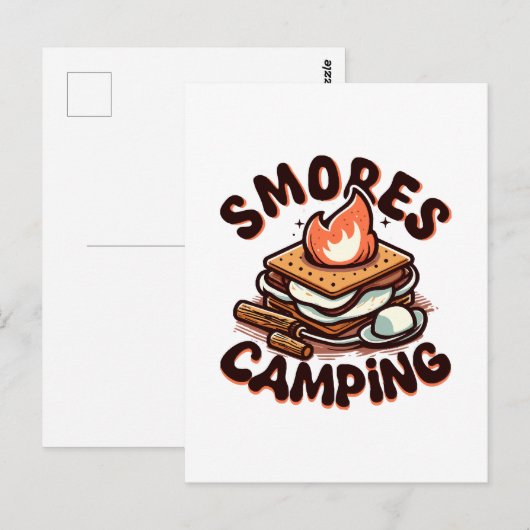 s'mores kamp briefkaart (Voorkant / Achterkant)