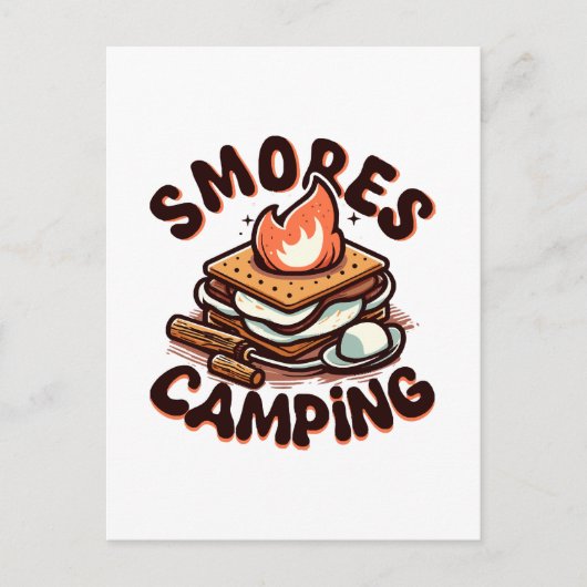 s'mores kamp briefkaart (Voorkant)