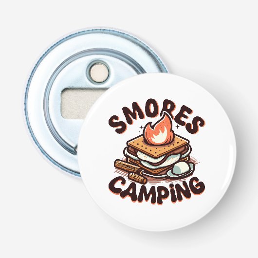 smores kamp button flesopener (Voorkant)