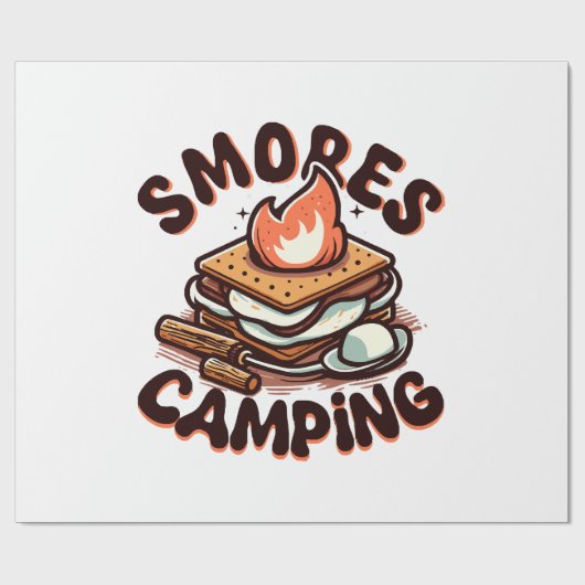 s'mores kamp cadeaupapier (Vlak)