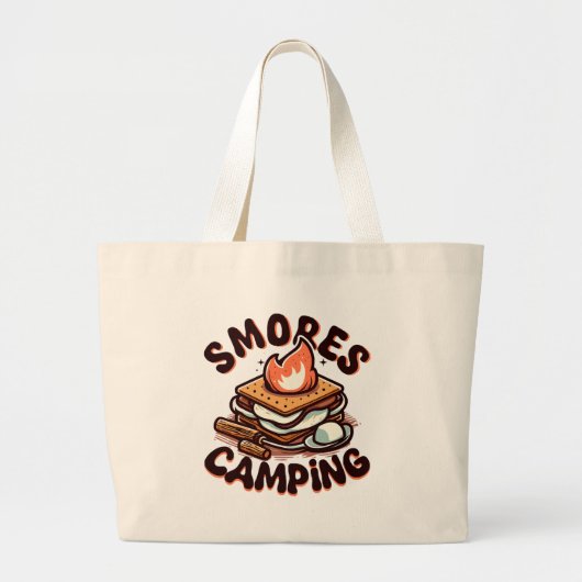 s'mores kamp grote tote bag (Voorkant)