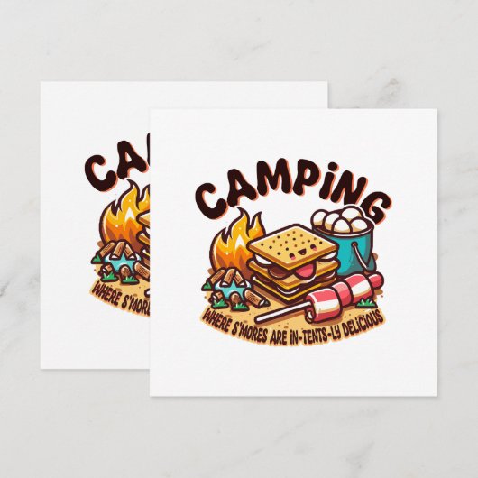 s'mores kamp kaart (Voorkant / Achterkant)