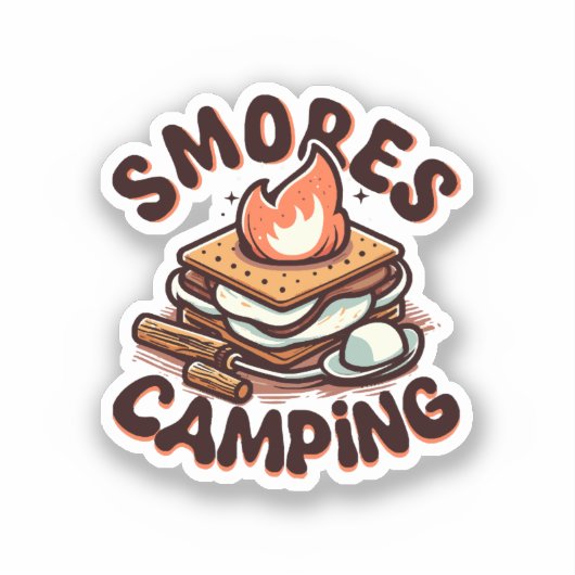 s'mores kamp sticker (Voorkant)