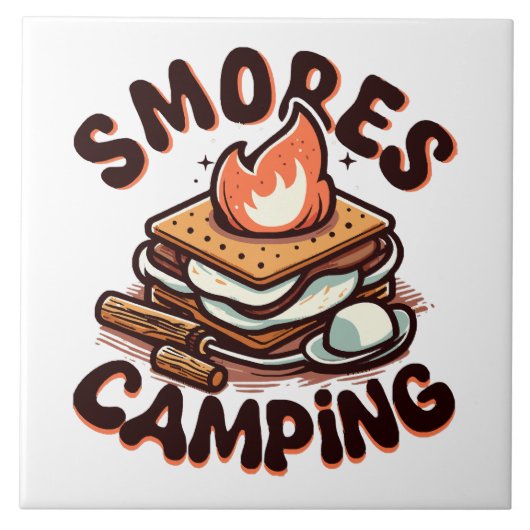 s'mores kamp tegeltje (Voorkant)