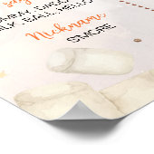 S'mores kampvuur eerste jaar mijlpaal teken poster (Hoek)