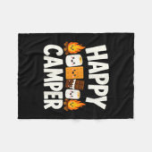 S'mores kampvuur kamperen fleece deken (Voorkant (Horizontaal))