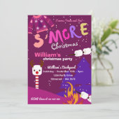 S'mores Kerstfeest S'mores Camping Kerstmis Kaart (Staand voorkant)