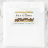 S'mores liefde is zoet rechthoekige sticker (Tas)