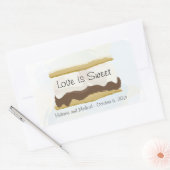 S'mores liefde is zoet rechthoekige sticker (Envelop)
