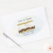 Smores Love is Sweet Ovale Sticker (Envelop)