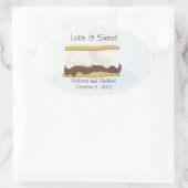Smores Love is Sweet Ovale Sticker (Tas)