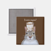 S'mores magnet met schattige eekhoorn (Voorkant / Achterkant)