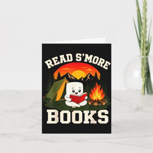 S'mores marshmallow lezen kampvuur kaart (Voorkant)