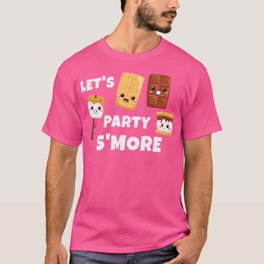 S'Mores Marshmallows Camping - Kawaii - Let's part T-shirt (Voorkant)