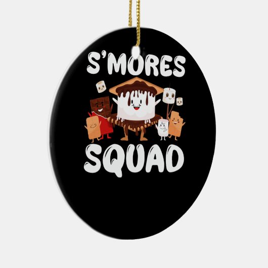 S'mores Marshmallows Funny Smores Squad Camping Ca Keramisch Ornament (Rechts)