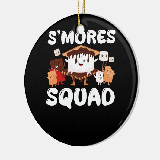S'mores Marshmallows Funny Smores Squad Camping Ca Keramisch Ornament (Links)