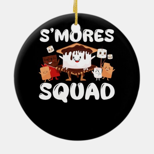 S'mores Marshmallows Funny Smores Squad Camping Ca Keramisch Ornament (Achterkant)