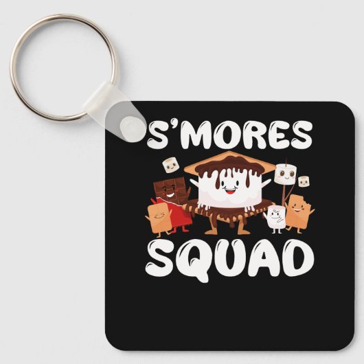 S'mores Marshmallows Funny Smores Squad Camping Ca Sleutelhanger (Voorkant)
