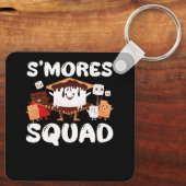 S'mores Marshmallows Funny Smores Squad Camping Ca Sleutelhanger (Achterkant)