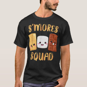 S'mores Marshmallows Funny Smores Squad Camping Ca T-shirt