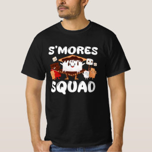 S'mores Marshmallows Funny Smores Squad Camping Ca T-shirt