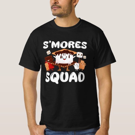 S'mores Marshmallows Funny Smores Squad Camping Ca T-shirt (Voorkant)
