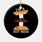 Smores Marshmallows Grappig kampvuur Ik ben een he Keramisch Ornament (Achterkant)