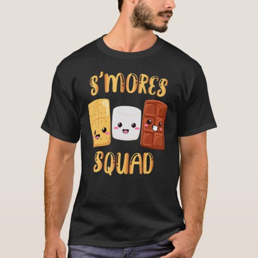 S'mores Marshmallows Smores Squad Kamperen Kampee T-shirt (Voorkant)