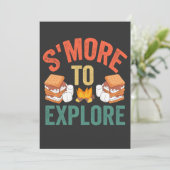 S'mores om grappige buitenkampeerplaats te verkenn kaart (Staand voorkant)