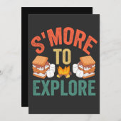 S'mores om grappige buitenkampeerplaats te verkenn kaart (Voorkant / Achterkant)