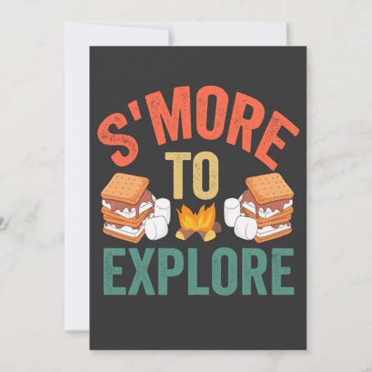 S'mores om te verkennen Grappig Buiten Kampeerterr Kaart (Voorkant)