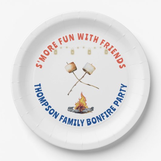 S'mores Pret Fun Vrienden-dankdag Papieren Bordje (Voorkant)