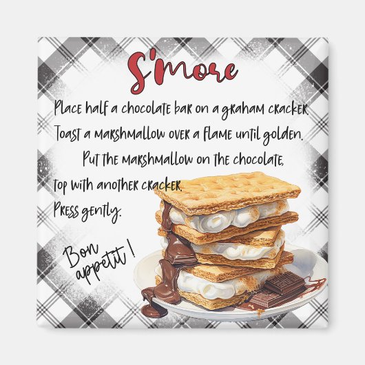 Smores Recipe Magneet (Voorkant)