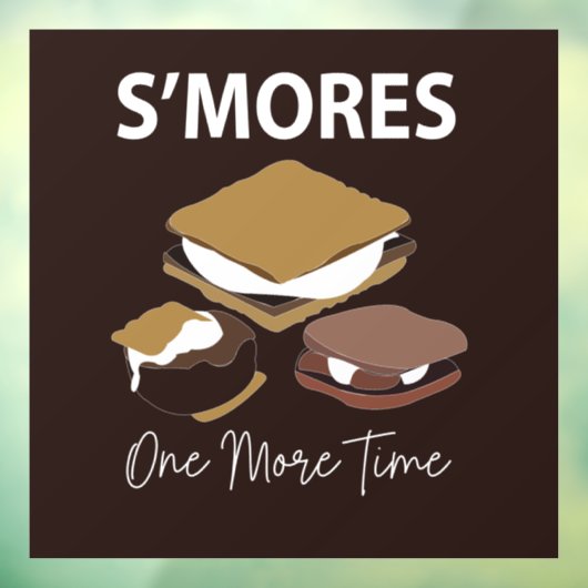 S'mores S'mores Dessert Nog Een Keer S'more Raamsticker (Vel 3)