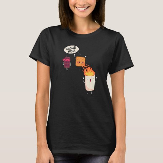 Smores S'mores Marshmallow Kamperen Roosteren Vuur T-shirt (Voorkant)